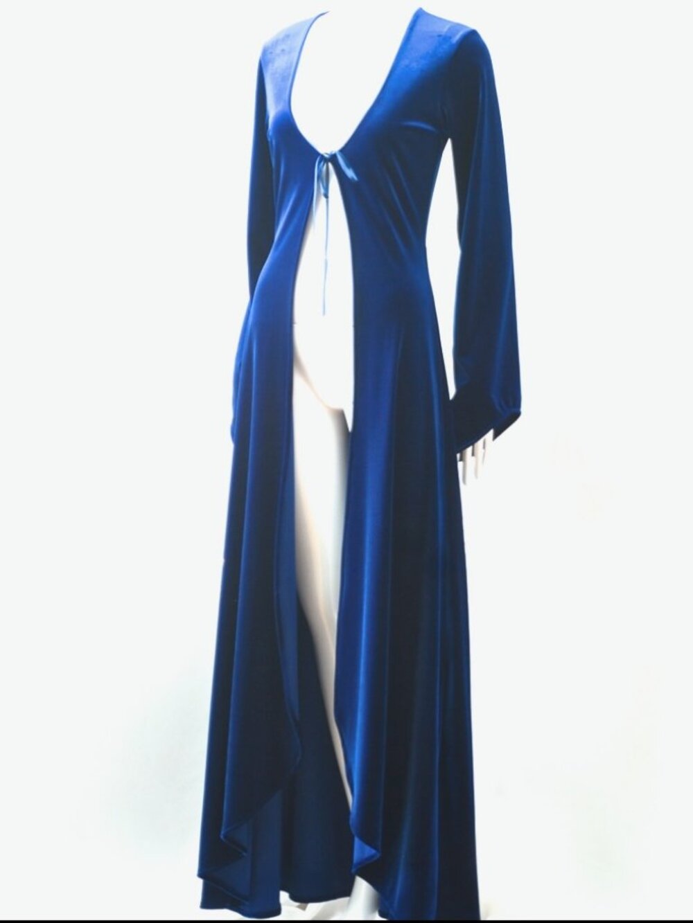 The House Gallery Boutique Fashion Arts Cobalt Blue Velour Robe - Canada
